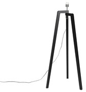Селска подова лампа триножник черна без абажур - Puros