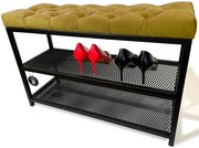 Пейка за обувки Loft с тапицирана седалка 80 см - повече цветове Жълто