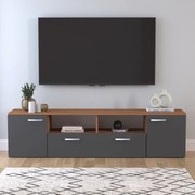 Мебели за телевизор от меламин Girit в цвят орех - антрацит 181.3x41x46.2см.
