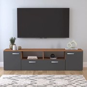 ТВ шкаф Girit TopMebel от меламин в орех - антрацит 181.3x41x46.2cm