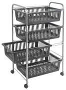 Подвижен рафт в тъмносиво-сребристо 46x78 cm - Metaltex