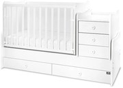 LORELLI Classic Трансформиращо се легло-люлка 70/160 см. MAXI PLUS БЯЛ
