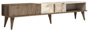 Маса за телевизор от декор от мрамор в естествен цвят 180x40 cm Milan – Kalune Design