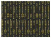 Хартиена подложка за хранене 30x40см с декор "GOURMET ORO" черна ПАКЕТ 250бр LUNI PAPER-(TV58G) - Horecano