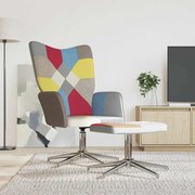 328190 vidaXL Релаксиращ стол с табуретка, пачуърк, плат