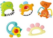 Hola - Подаръчен комплект с бебешки гризалки - Динозаври