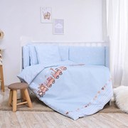 LORELLI Classic Сет от 7 части за легло 60/120 см. SMILE СИНЬО ВЛАКЧЕ