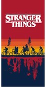 Червена памучна детска кърпа 70x140 cm Stranger Things – Jerry Fabrics