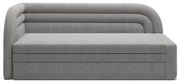 Сив разтегателен диван с място за съхранение от букле ляв ъгъл 223 cm Fabillo – ELTAP