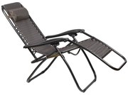 Къмпинг стол Muhler C2014 1001741, 175х66х110 см, Сгъваем, 3 позиции за реглаж, Черен