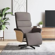 356606 vidaXL Реклайнер стол с поставка за крака, таупе, текстил