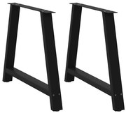 4012864 vidaXL Крака за трапезарна маса, А-образни, 2 бр., черни, 100 x (72-73) см, стомана