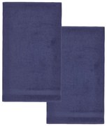 Тъмносини памучни хавлиени кърпи в комплект от 2 бр. от тери 90x140 cm Anti-Bacterial – Catherine Lansfield