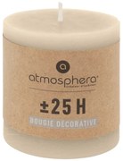 Свещ без аромат atmosphera Olia, Кръгла, 6.7x7 cm - Бежов