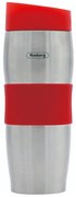 Термочаша Rosberg R52011C, 380 мл, Двойни стени, Ергономична, Неръждаема стомана, Червен/инокс