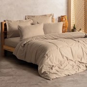Каре комплект калъфи за завивка 4 части Двоен 200x220 цвят норка