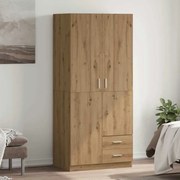 855887 vidaXL Гардероб Artisan Дъб 80x52x180 cm Инженерна дървесина