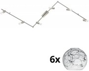 Eglo - LED точкови лампи MY CHOICE 6xE14/4W/230V хром/бяло/черно
