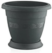 Пластмасова саксия лукс N-40 ф33xh38см19л антрацит ИП-(LS-040)