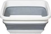 Купа 5five, Бяла/Сива, Квадратна, Сгъваема, 8 l