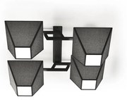 повърхностно монтиран Полилей ROOF 4xE27/40W/230V черна