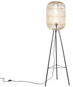Интелигентна рустикална подова лампа ратан с WiFi A60 - Манила