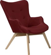 Червено кадифено кресло Niko – Ropez