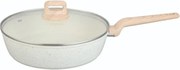 Тиган с капак Oliver Voltz Nice OV54419E26CD, 26x7 см, Незалепващо покритие, Индукция, Кремав меланж