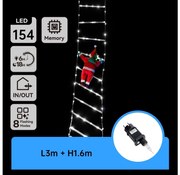 Aigostar - LED външна коледна украса 154xLED/3,6W/230V/8 функции 1,6m IP44 студено бяла