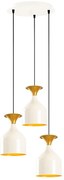 Полилей на кабел SIVANI 3xE27/40W/230V бял/меден