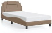 3214005 vidaXL Рамка за легло Viana с LED без матрак, капучино, 100x200 см
