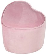 Светлорозов кадифен бебешки пуф Lil Sofa - Roba