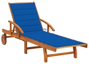 3061612 vidaXL Градински шезлонг с шалте, акациево дърво масив