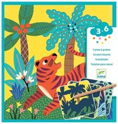 Djeco -комплект скреч карти Big animals DJ09095