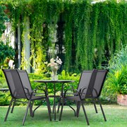 Комплект градински мебели в черно