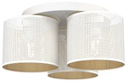 Полилей за повърхностен монтаж LOFT SHADE 3xE27/60W/230V бял/златист