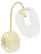 Интелигентна стенна лампа златиста със стъкло с Wi-Fi G9 - Elien