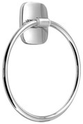 Aqualine - Стенна закачалка за кърпи RUMBA Ø 15,6 см лъскав хром