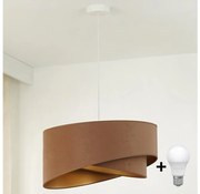 Brilagi - LED Пендел LYRA 1xE27/15W/230V кафяв/златист