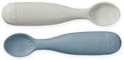 Сини/сиви бебешки лъжички в комплект от силикон 2 бр. Midnight Mix – Cam Cam Copenhagen