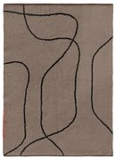 Кафяв памучен килим подходящ за пране 100x140 cm Shadow – Mette Ditmer Denmark