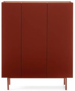 Червен висок скрин от декор от дъб 95x120 cm Arista – Teulat