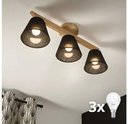 Brilagi - LED  Полилей за повърхностен монтаж ANTHONY 3xE14/40W/230V дъб/черен