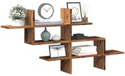 853270 vidaXL Стенен рафт, старо дърво, 124,5x18x60,5 см, инженерно дърво