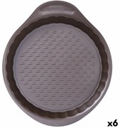 Форма за Печене Pyrex Asimetria Кръгъл Черен 25 cm (6 броя)