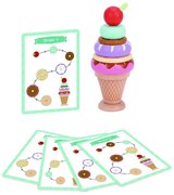 Tooky Toy - Дървена игра за нанизване, Направи сладолед