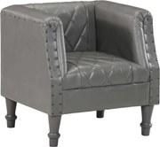 286618 vidaXL Фотьойл, сив, естествена козя кожа