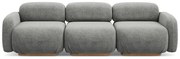 Сив модулен диван от букле 270 cm Ailani – Makamii
