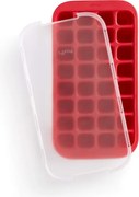 Форма за лед с капак Lekue 1010243, 34.2х18.7х4.4 см, 32 кубчета, Стеарин, -40°C / +60°C, Червен