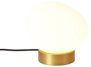 Дизайнерска настолна лампа месинг с опалово стъкло - Sally